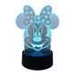 Lampara 3D Minnie de  7 colores - Miniatura 2