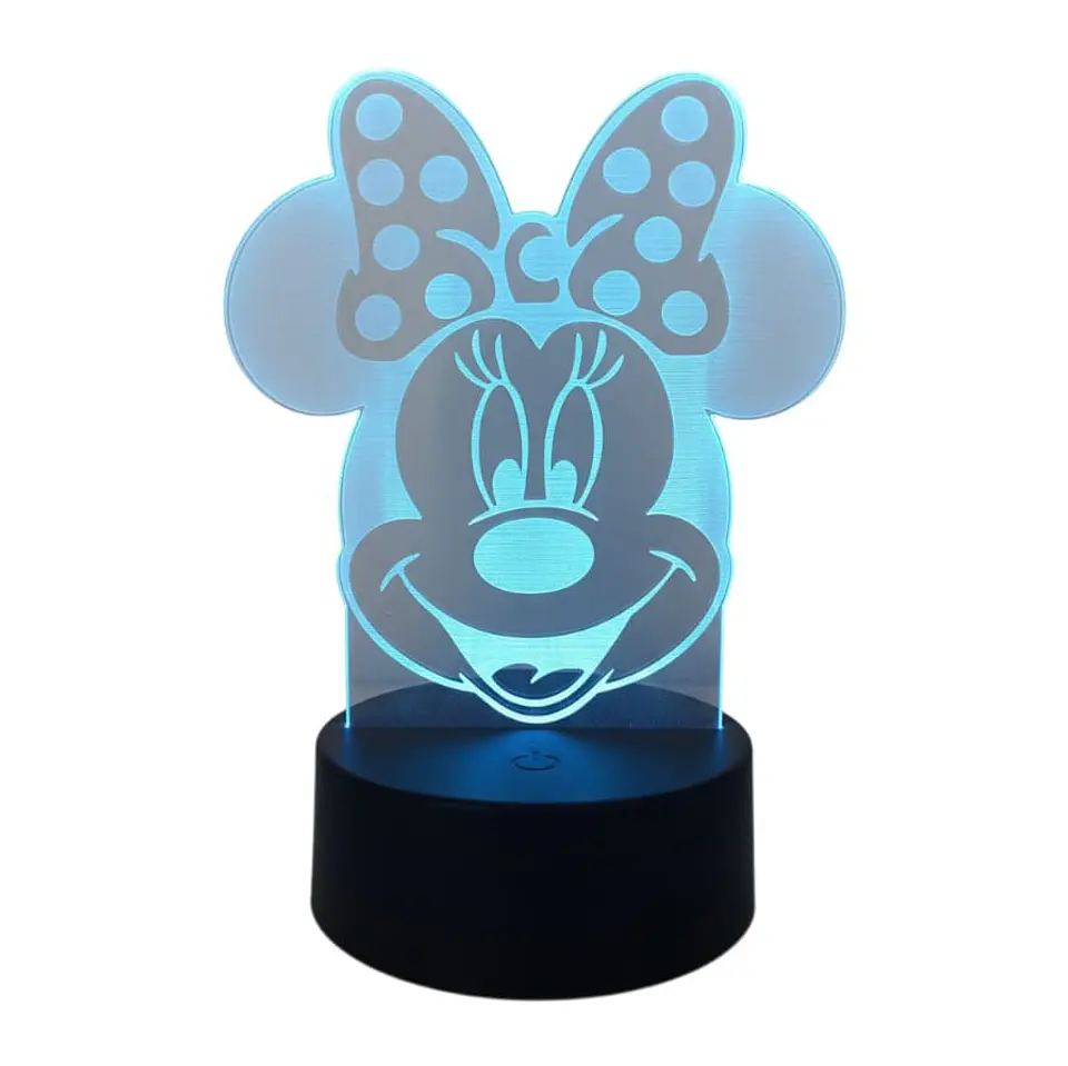 Lampara 3D Minnie de  7 colores 2