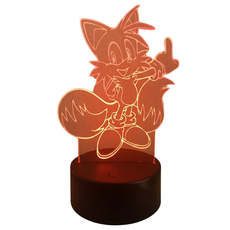 Lampara 3D Tails 7 colores 2