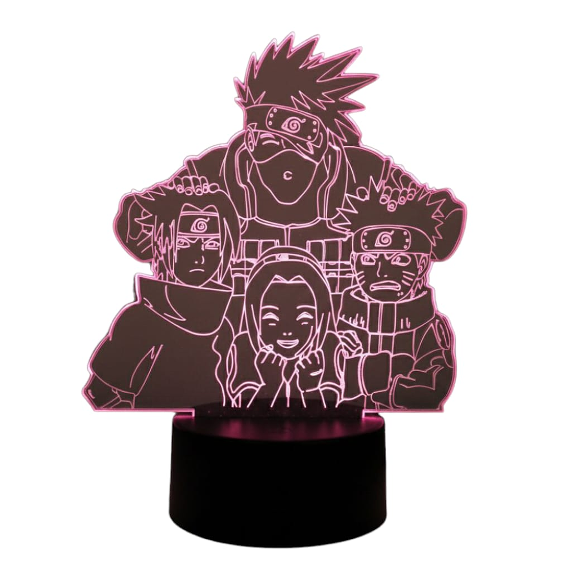 Lampara 3D Naruto Grupo 7 colores 3