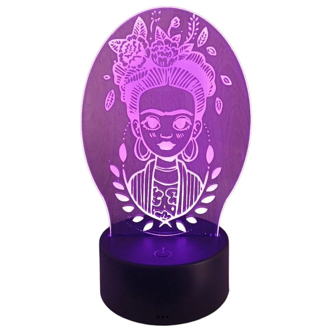 Lampara 3D Frida Kahlo 7 colores 4