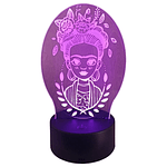 Lampara 3D Frida Kahlo 7 colores