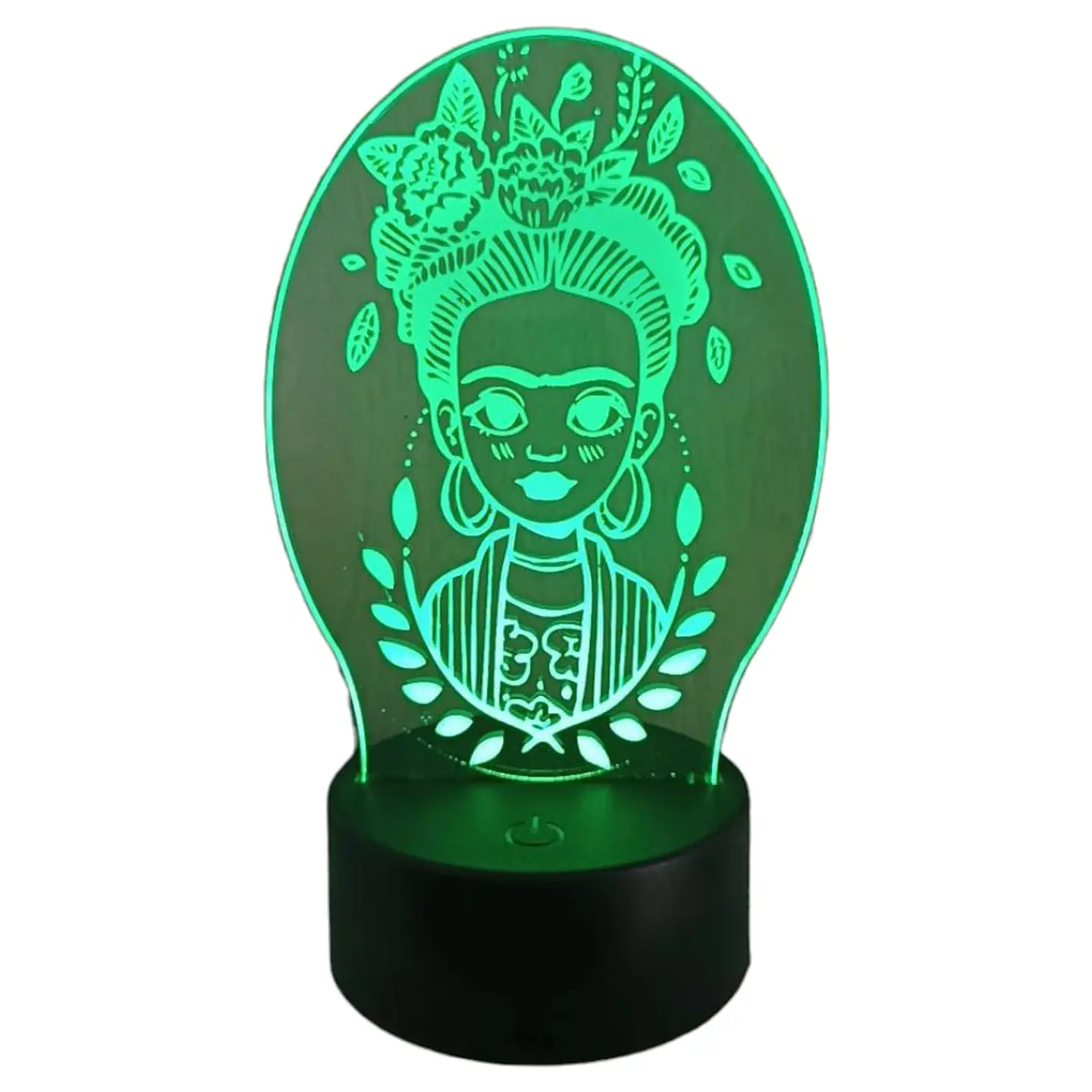Lampara 3D Frida Kahlo 7 colores 1