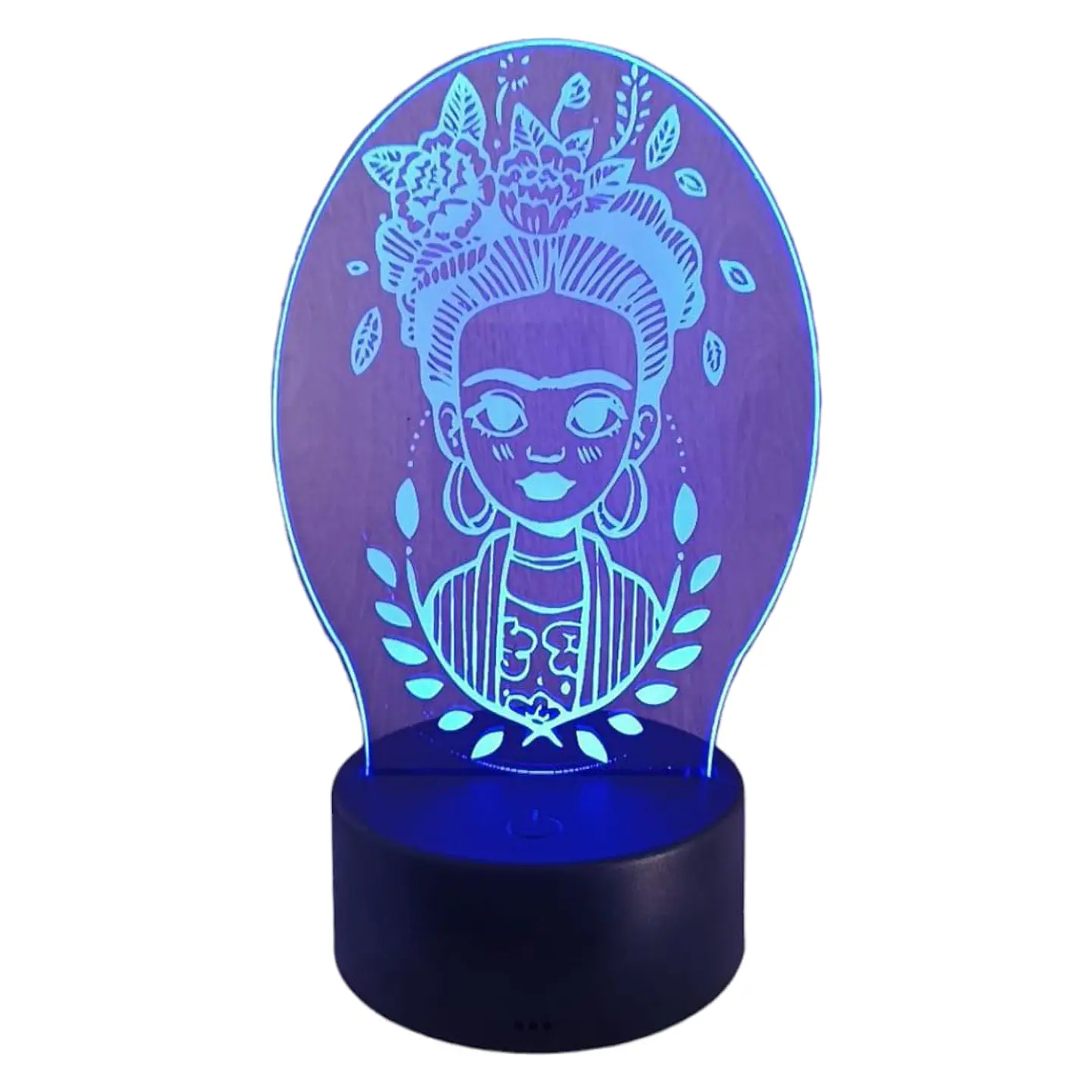 Lampara 3D Frida Kahlo 7 colores 2
