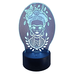 Lampara 3D Frida Kahlo 7 colores