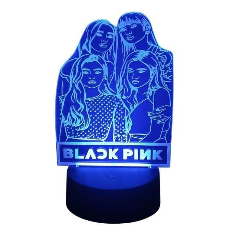 Lampara 3D Black Pink  7 colores 1