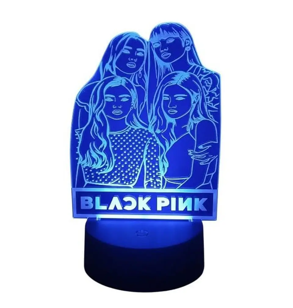 Lampara 3D Black Pink  7 colores 1