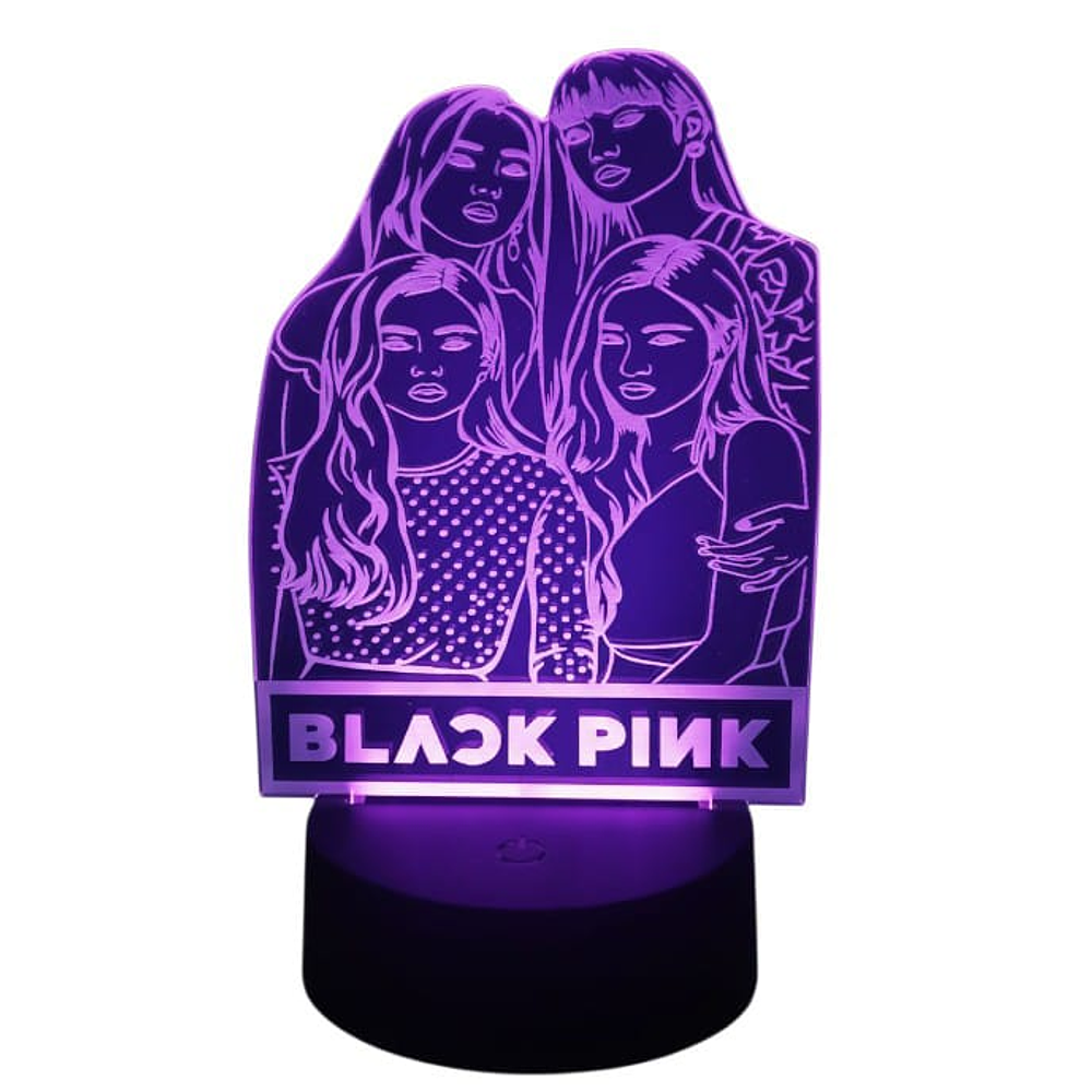 Lampara 3D Black Pink  7 colores