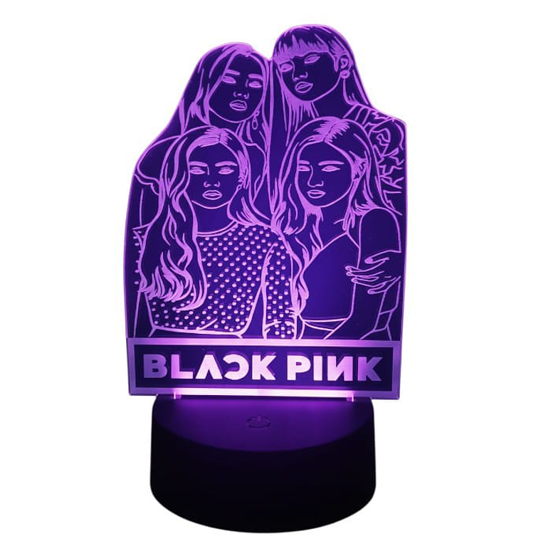 Lampara 3D Black Pink  7 colores 3