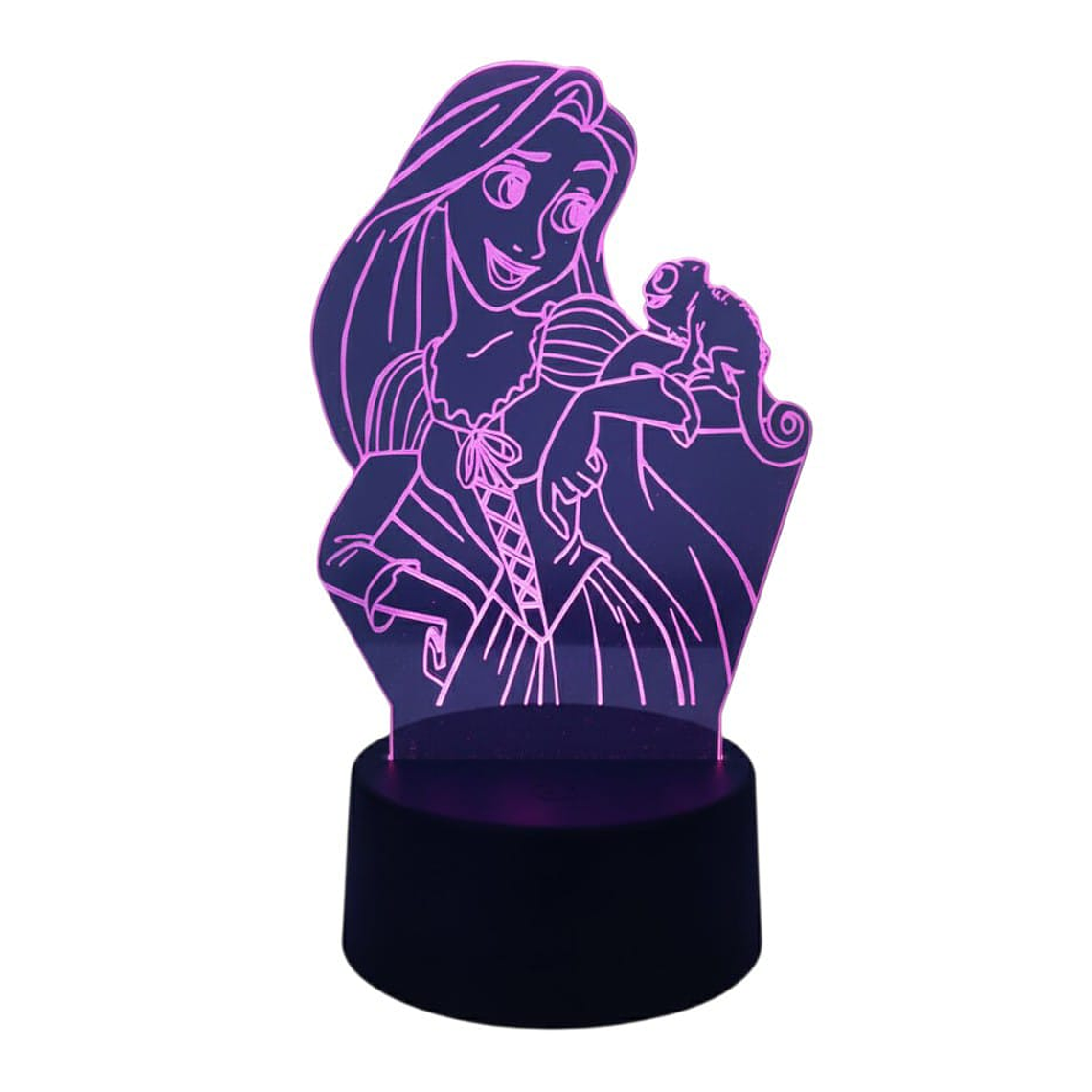 Lampara 3D Rapunzel 7 colores 2