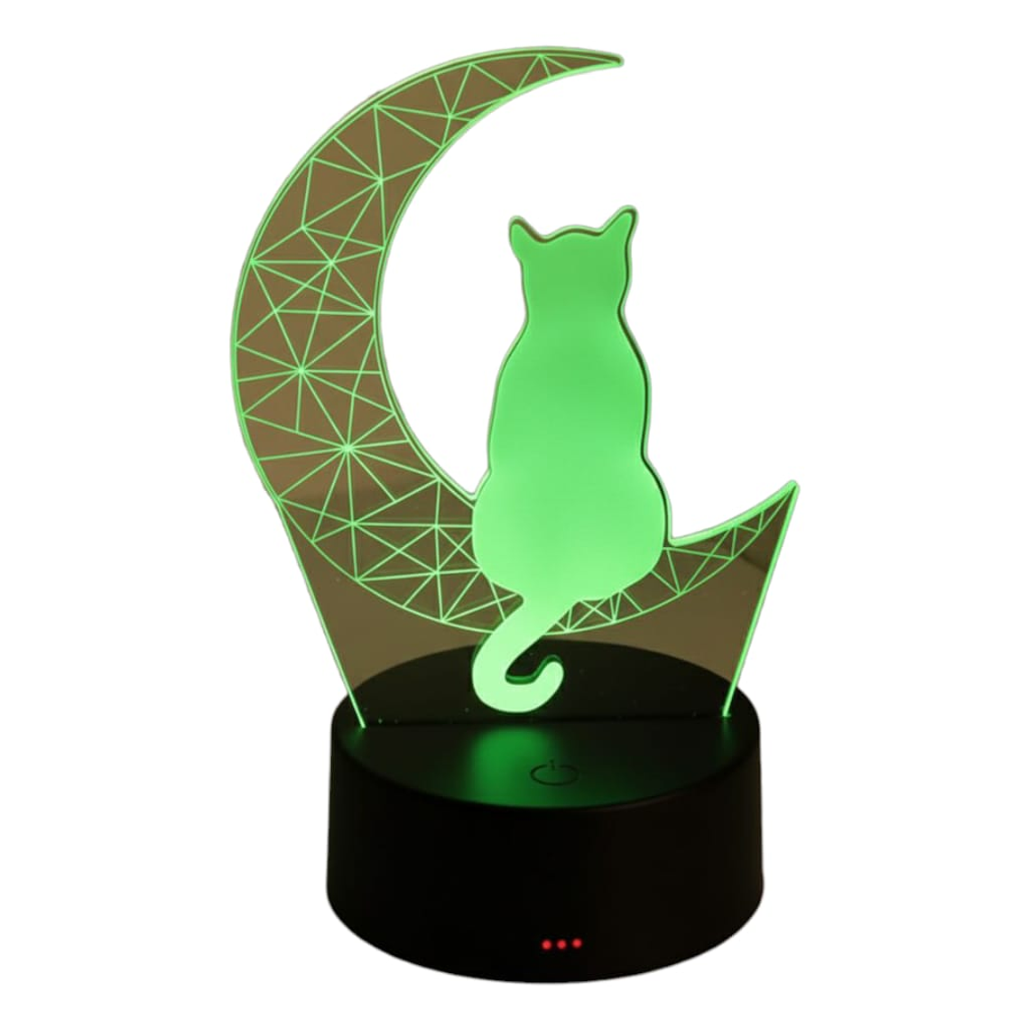 Lampara 3D Gato en la Luna de 7 colores 1