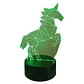 Lampara 3D Unicornio Geométrico de 7 colores - Miniatura 2