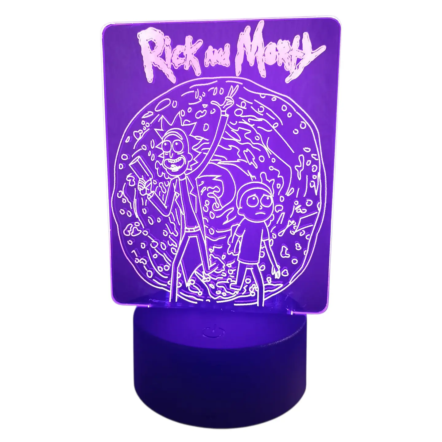 Lampara 3D Rick And Morty 7 colores 3