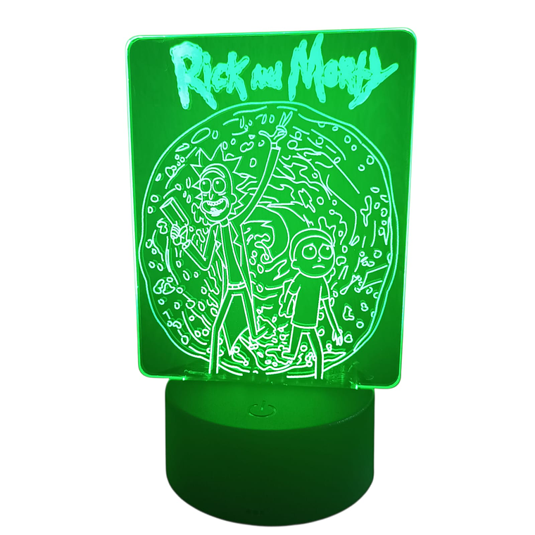 Lampara 3D Rick And Morty 7 colores 1