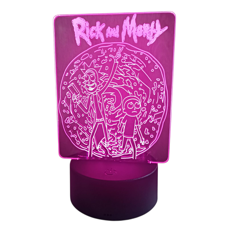 Lampara 3D Rick And Morty 7 colores 2