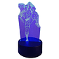 Lampara 3D Ninja Patada de 7 colores - Miniatura 1