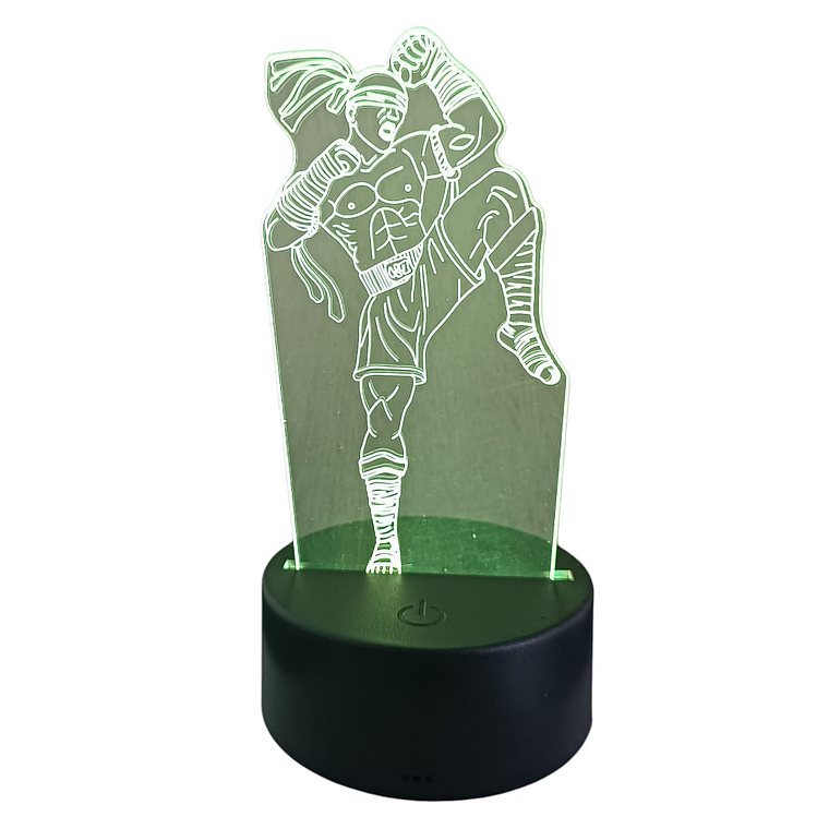 Lampara 3D Ninja Patada de 7 colores 2