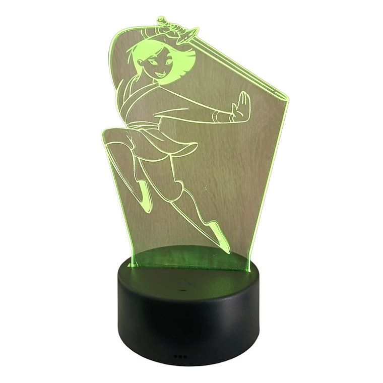 Lampara 3D Mulan 7 colores 3