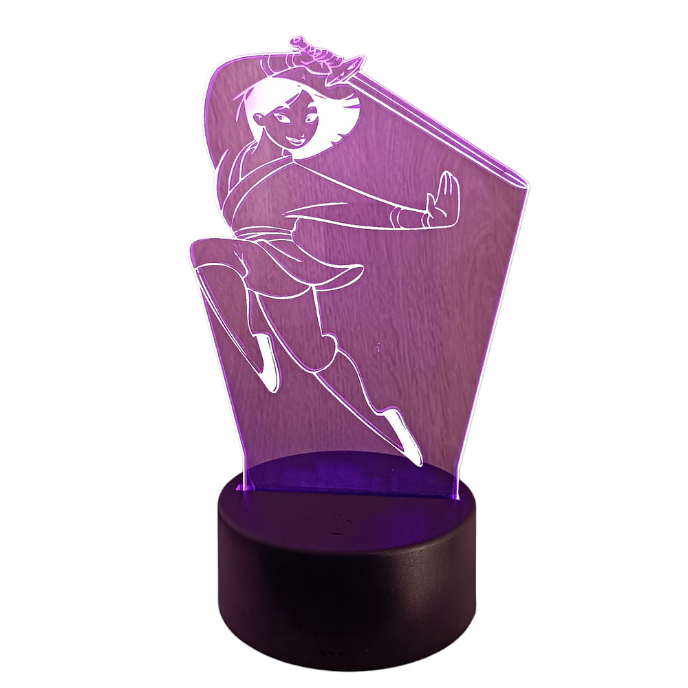 Lampara 3D Mulan 7 colores