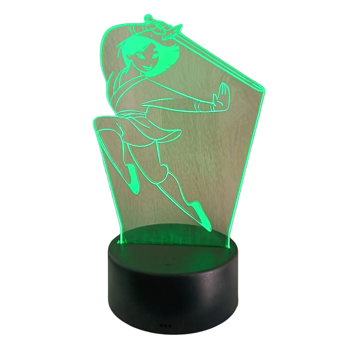 Lampara 3D Mulan 7 colores 2