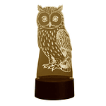 Lampara 3D Lechuza de 7 colores