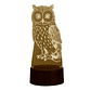 Lampara 3D Lechuza de 7 colores - Miniatura 1