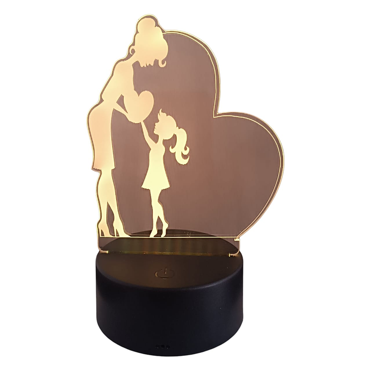 Lampara 3D Madre e Hija de 7 colores 2