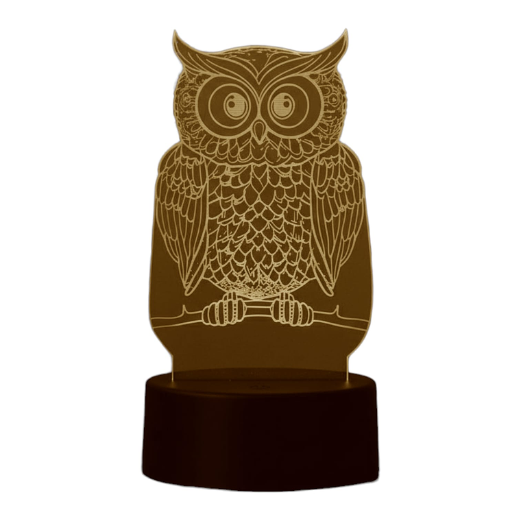 Lampara 3D Búho de 7 colores 4