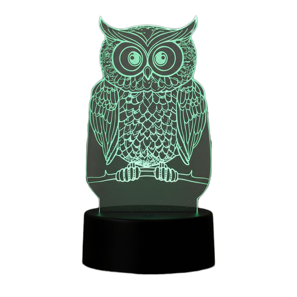 Lampara 3D Búho de 7 colores 2