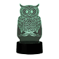 Lampara 3D Búho de 7 colores - Miniatura 2