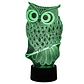 Lampara ilusion 3D Búho de 7 colores - Miniatura 2