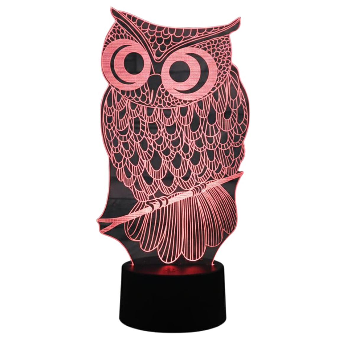 Lampara ilusion 3D Búho de 7 colores 1
