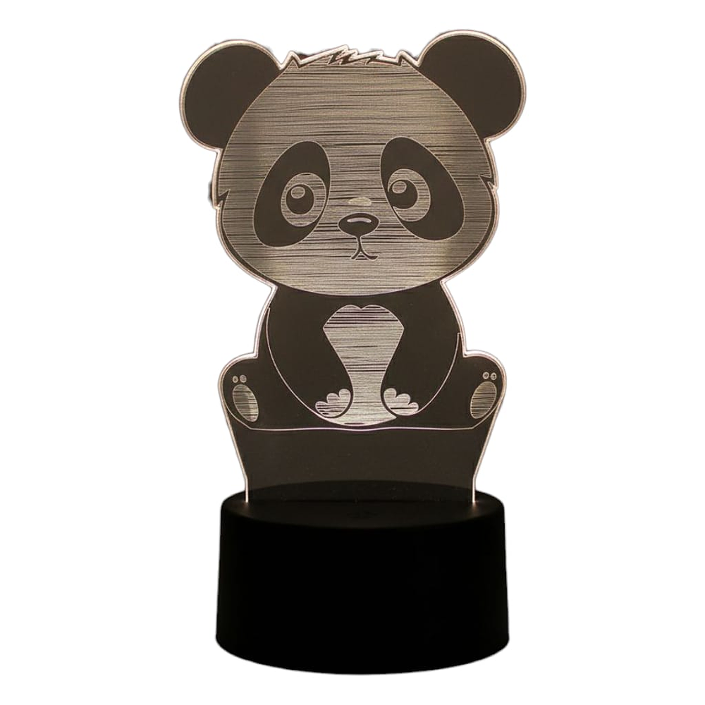 Lampara ilusion 3D Pandita de 7 colores