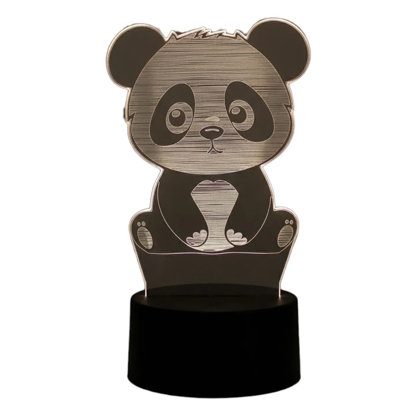 Lampara ilusion 3D Pandita de 7 colores 2