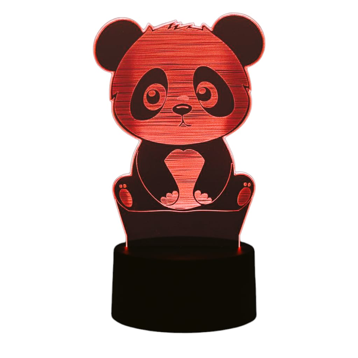 Lampara ilusion 3D Pandita de 7 colores 1