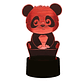 Lampara ilusion 3D Pandita de 7 colores - Miniatura 1