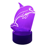 Lampara 3D Delfín de 7 colores