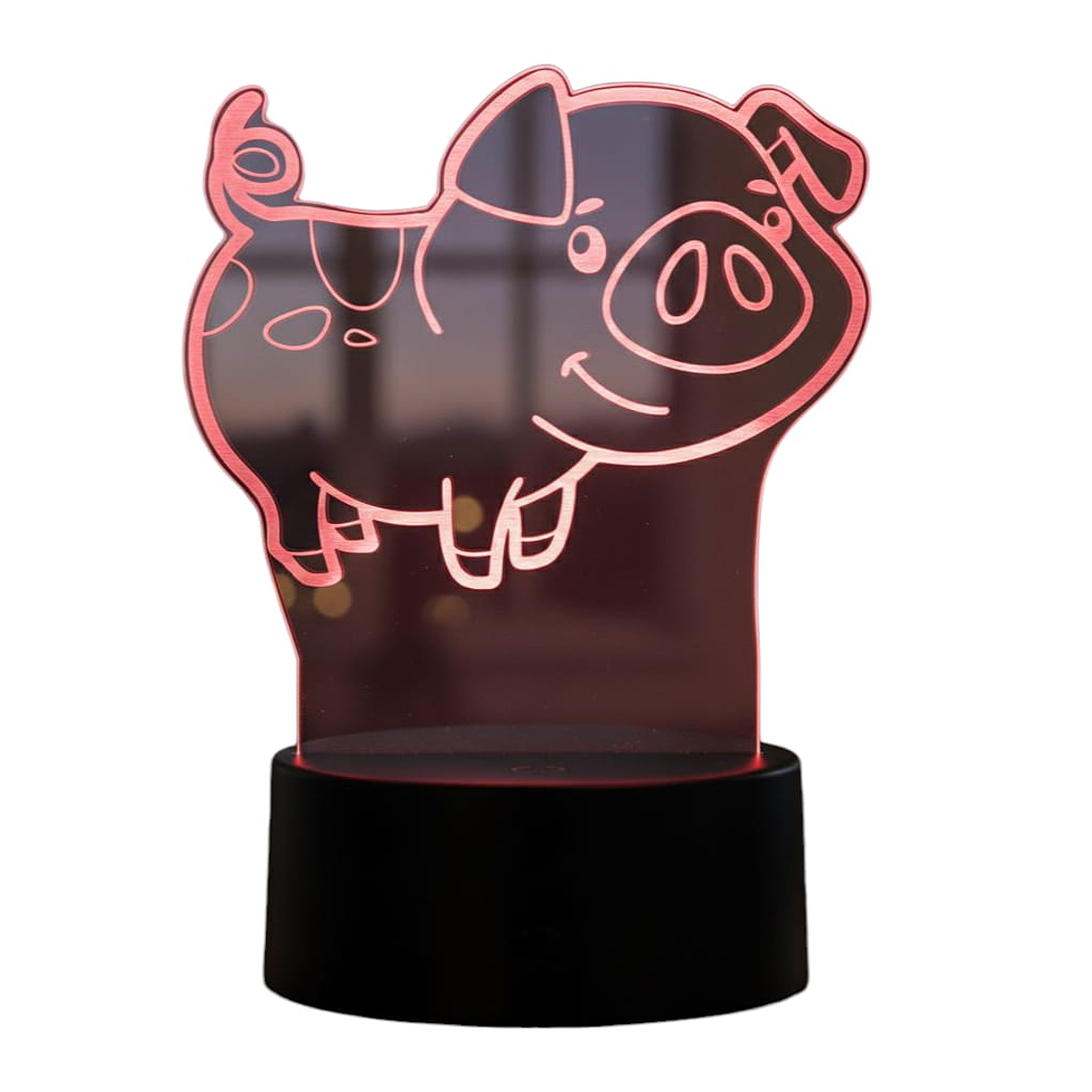 Lampara 3D Cerdito de 7 colores 1