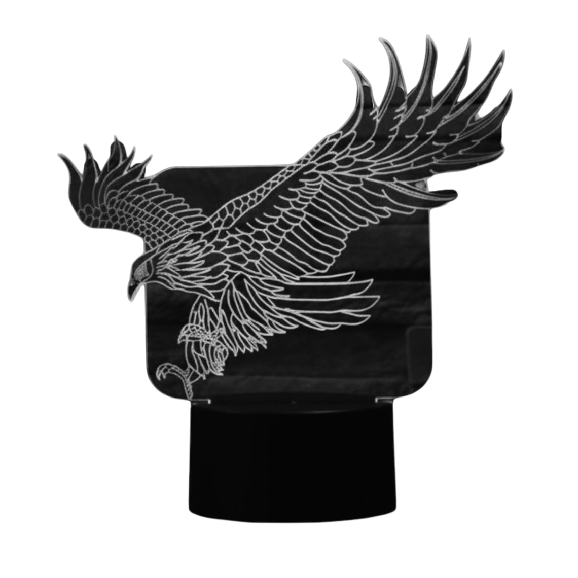 Lampara 3D Águila de 7 colores 3