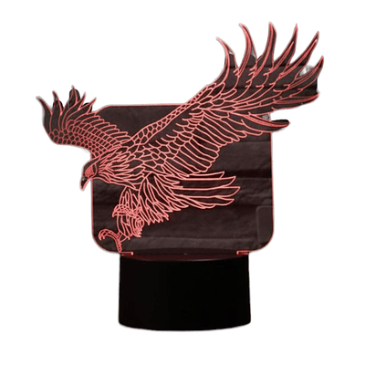 Lampara 3D Águila de 7 colores
