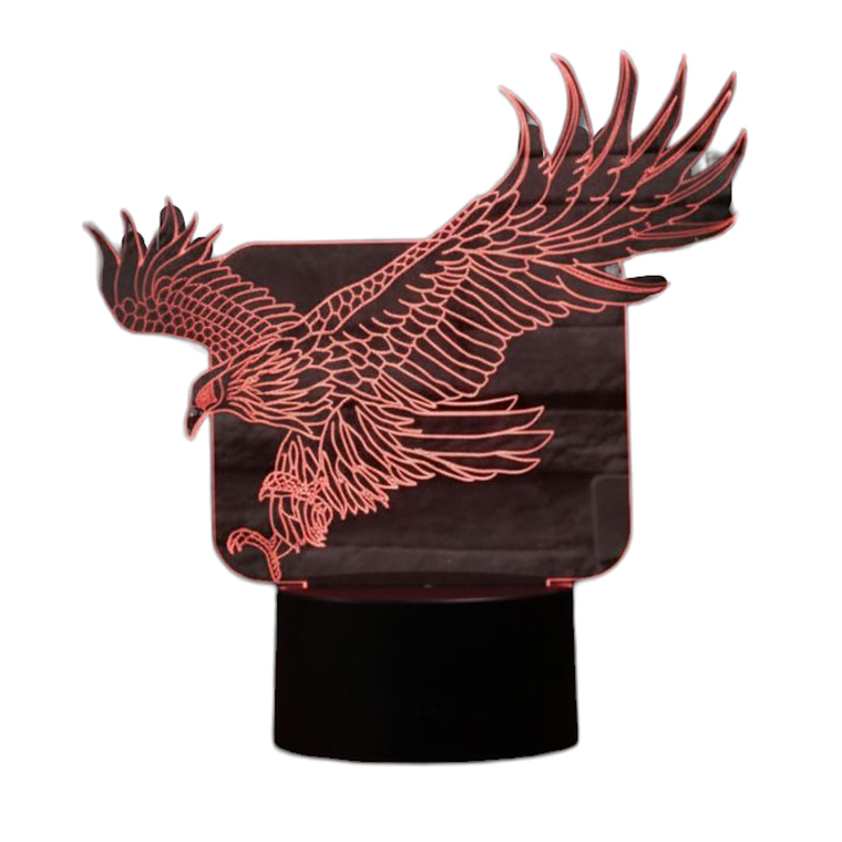 Lampara 3D Águila de 7 colores 2