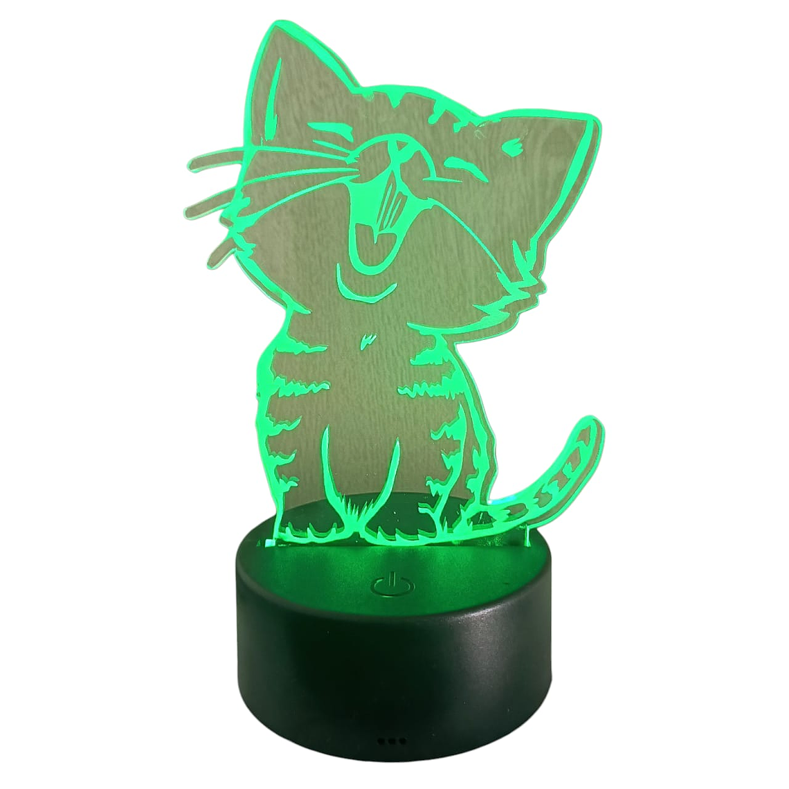 Lampara 3D Gatito de 7 colores 3
