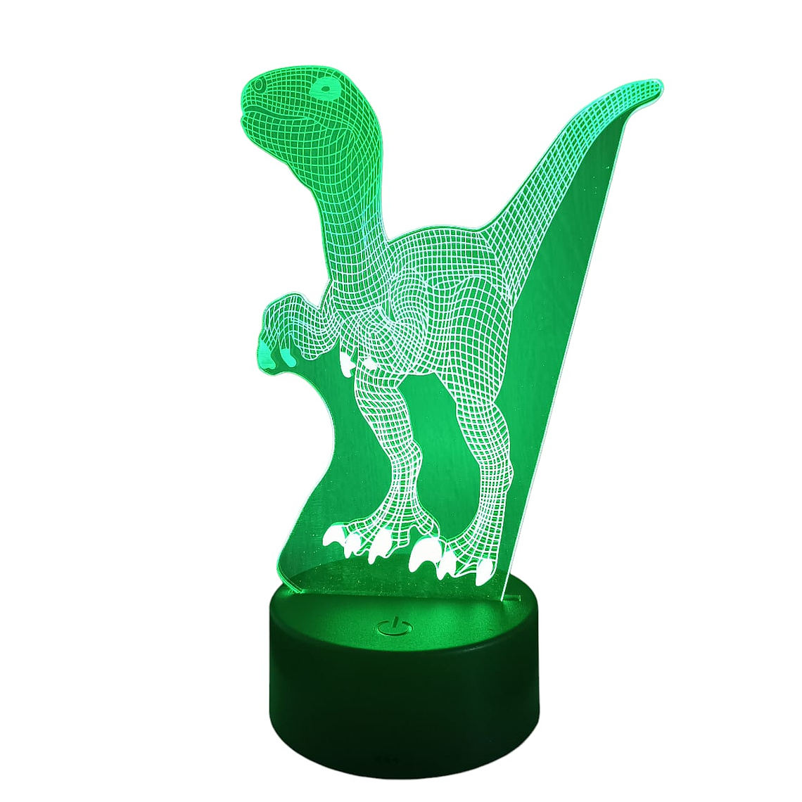 Lampara 3D Velociraptor de 7 colores 3