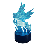 Lampara 3D Unicornio Galopando de 7 colores