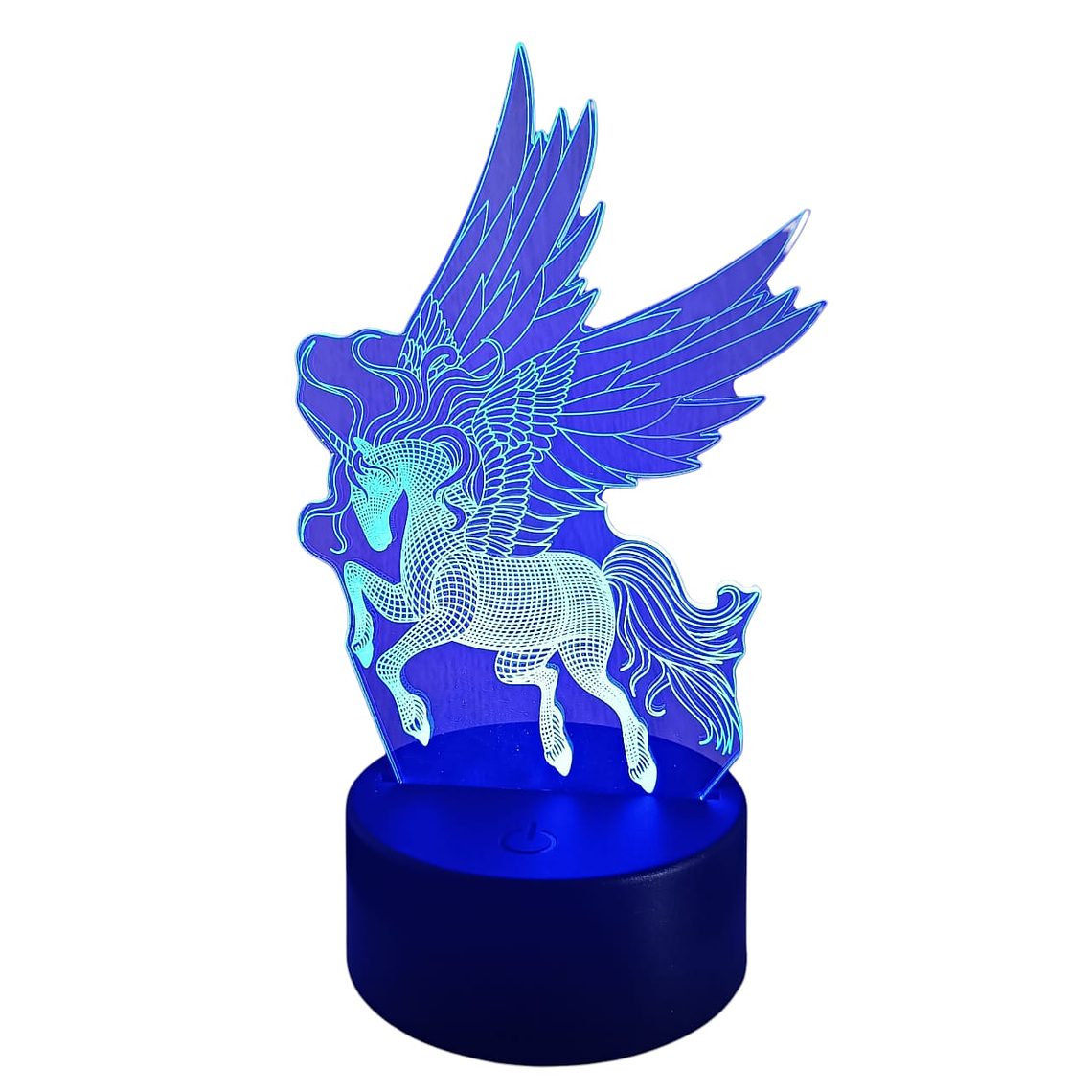 Lampara 3D Unicornio Galopando de 7 colores 1