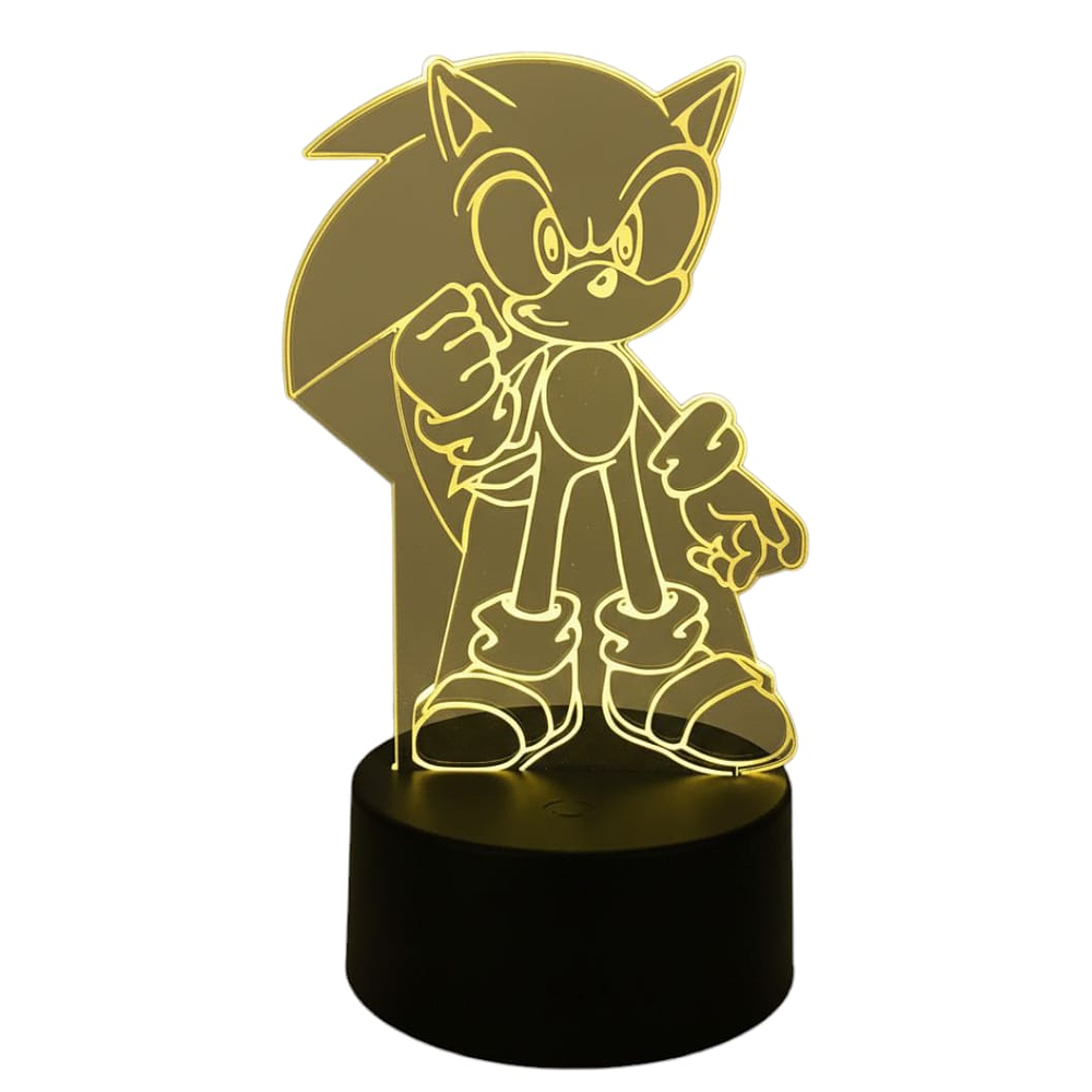 Lampara 3D Sonic 7 colores