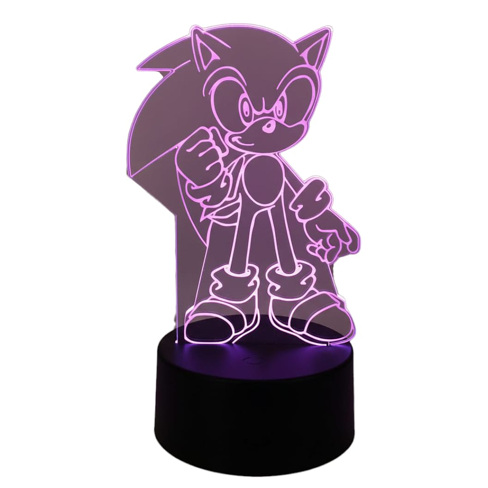 Lampara 3D Sonic 7 colores