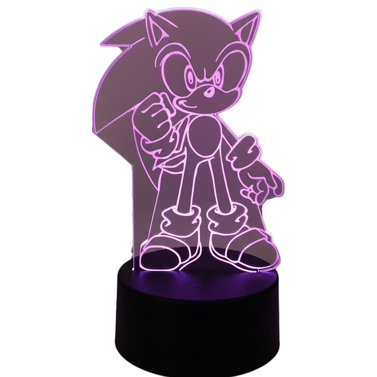 Lampara 3D Sonic 7 colores 2