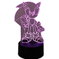 Lampara 3D Sonic 7 colores - Miniatura 2