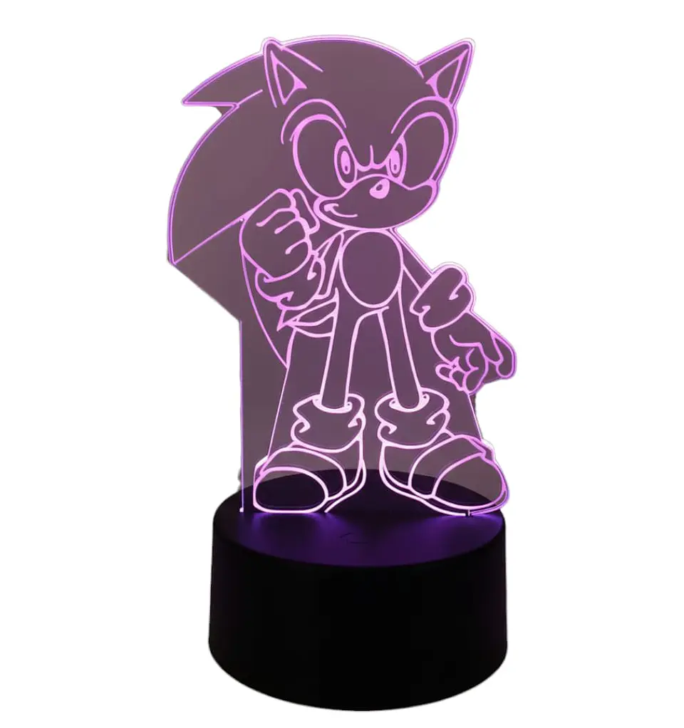 Lampara 3D Sonic 7 colores 2